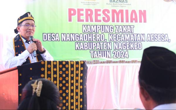 Kemenag Resmikan Kampung Zakat di Desa Nangadhero NTT