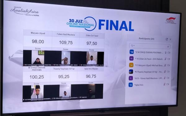 Diikuti 1.500 Remaja, Yayasan Amaliah Astra Gelar Lomba Tahfidz Nasional Online