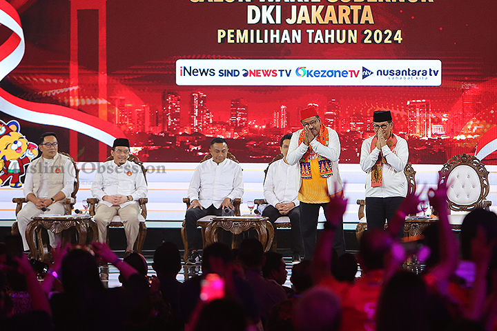 Paslon Gubernur dan Wakil Gubernur nomer urut 3 Pramono Anung- Rano Karno (Pram-Doel). (Foto: Edwin B/ Muslim Obsession)