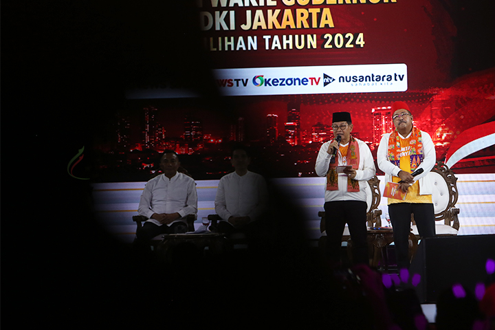 Paslon Gubernur dan Wakil Gubernur nomer urut 3 Pramono Anung- Rano Karno (Pram-Doel). (Foto: Edwin B/ Muslim Obsession)