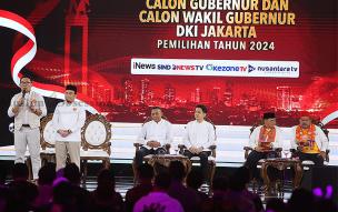 FOTO: Debat Perdana Paslon Gubernur dan Wakil Gubernur DKI Jakarta